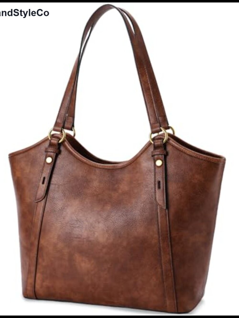 Vegan Leather Tote Bag Large Top Handle Satchel Shoulder Handbag for Work